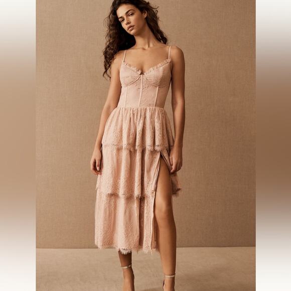 V. Chapman Mia Rose Dust Midi Dress - Picture 3 of 11